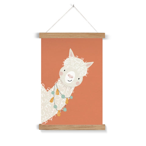 Llama, Fine Art Print with Hanger