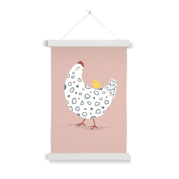 Chicken & Chick, Fine Art Print with Hanger