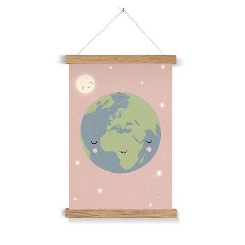 Earth, Fine Art Print with Hanger, Pink