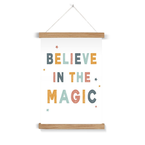 Believe In The Magic, Fine Art Print with Hanger, Neutral