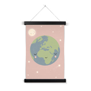 Earth, Fine Art Print with Hanger, Pink