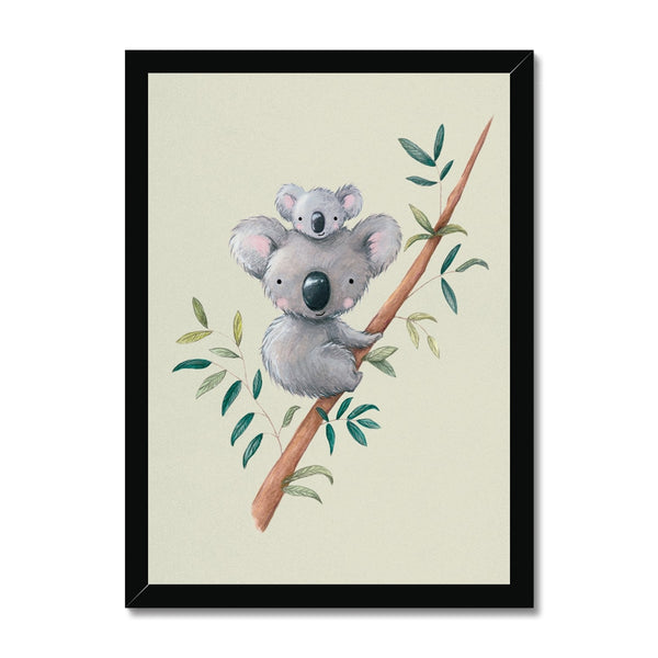 Koala, Framed Print, Green