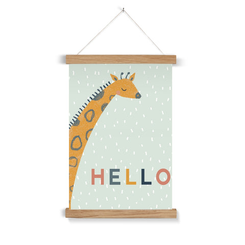 Giraffe, Fine Art Print with Hanger, Green