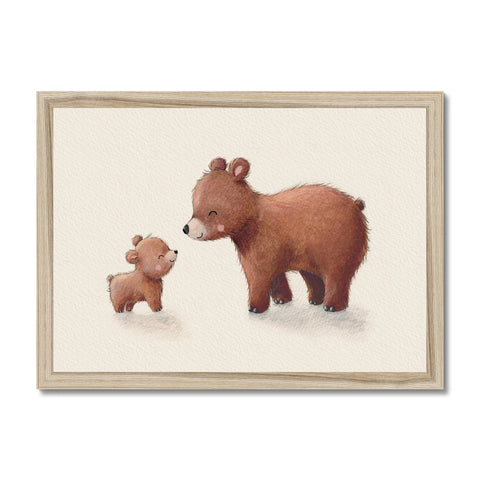 Brown Bears, Framed Print, Landscape