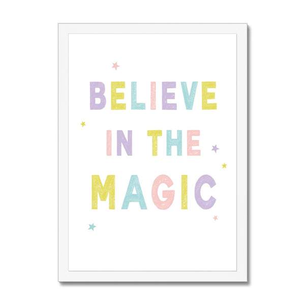 Believe In The Magic, Framed Print, Pastel