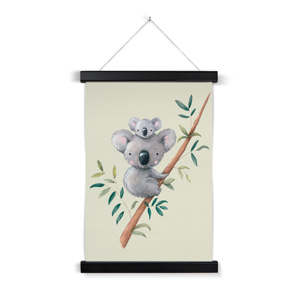 Koala, Fine Art Print with Hanger, Green