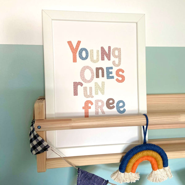 Young Ones Run, Free Framed Print