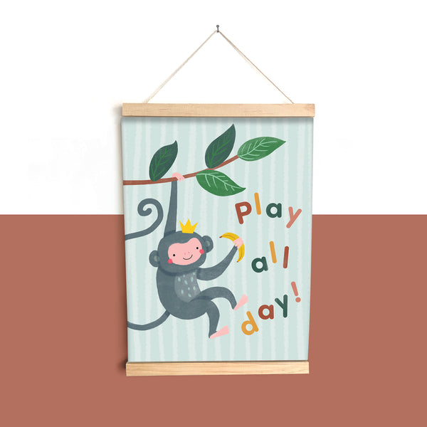 Monkey, Fine Art Print with Hanger