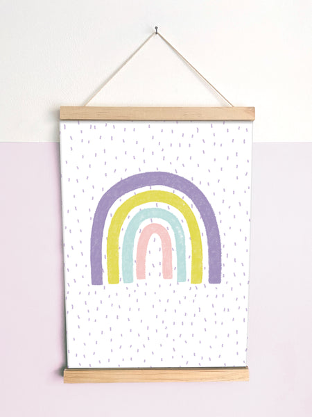 Rainbow, Fine Art Print with Hanger, Pastel