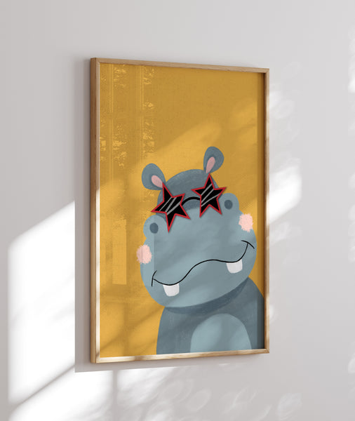 Hippo, Framed Print