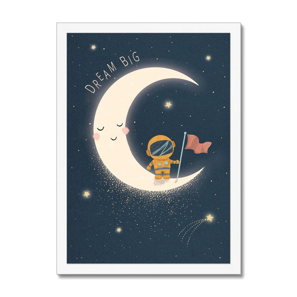 Astronaut On The Moon, Framed Print