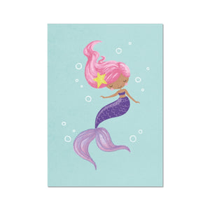 Mermaid, Fine Art Print, Aqua