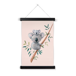 Koala, Fine Art Print with Hanger, Pink