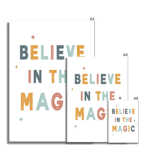 Believe In The Magic, Fine Art Print, Neutral