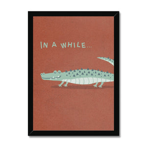 In a While Crocodile, Framed Print, Rust