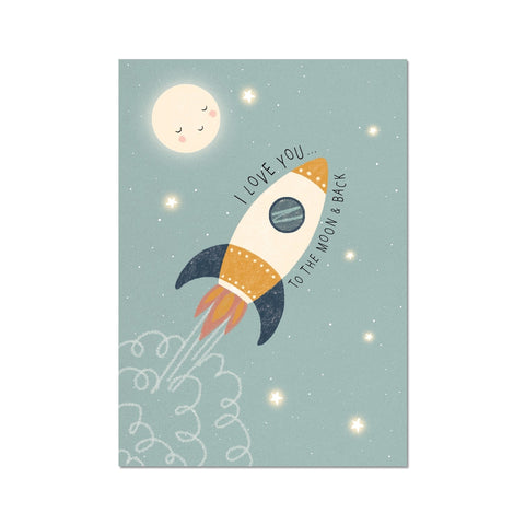 Rocket, Fine Art Print, Duck Egg