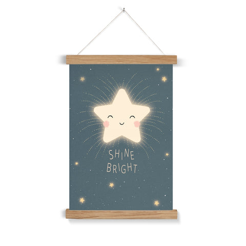 Star, Fine Art Print with Hanger, Blue