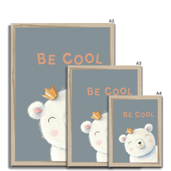 Be Cool, Polar Bear, Framed Print