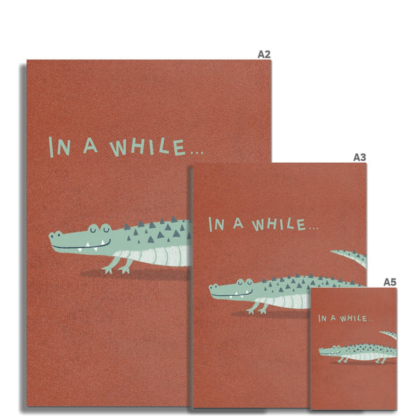 In a While Crocodile, Fine Art Print, Rust