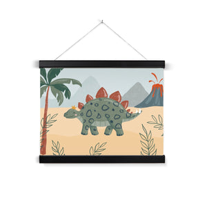 Stegosaurus, Fine Art Print with Hanger