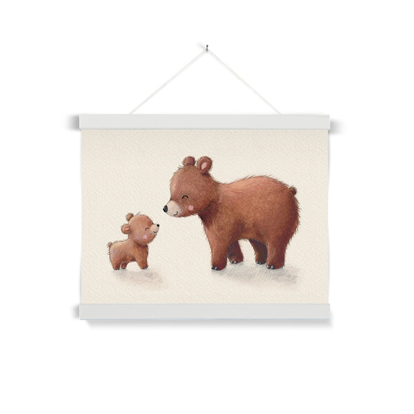 Brown Bears, Fine Art Print with Hanger, Landscape