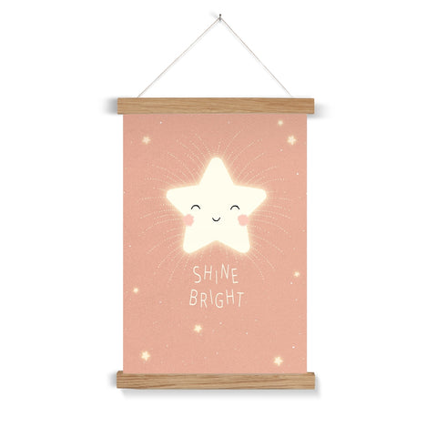 Star, Fine Art Print with Hanger, Terracotta