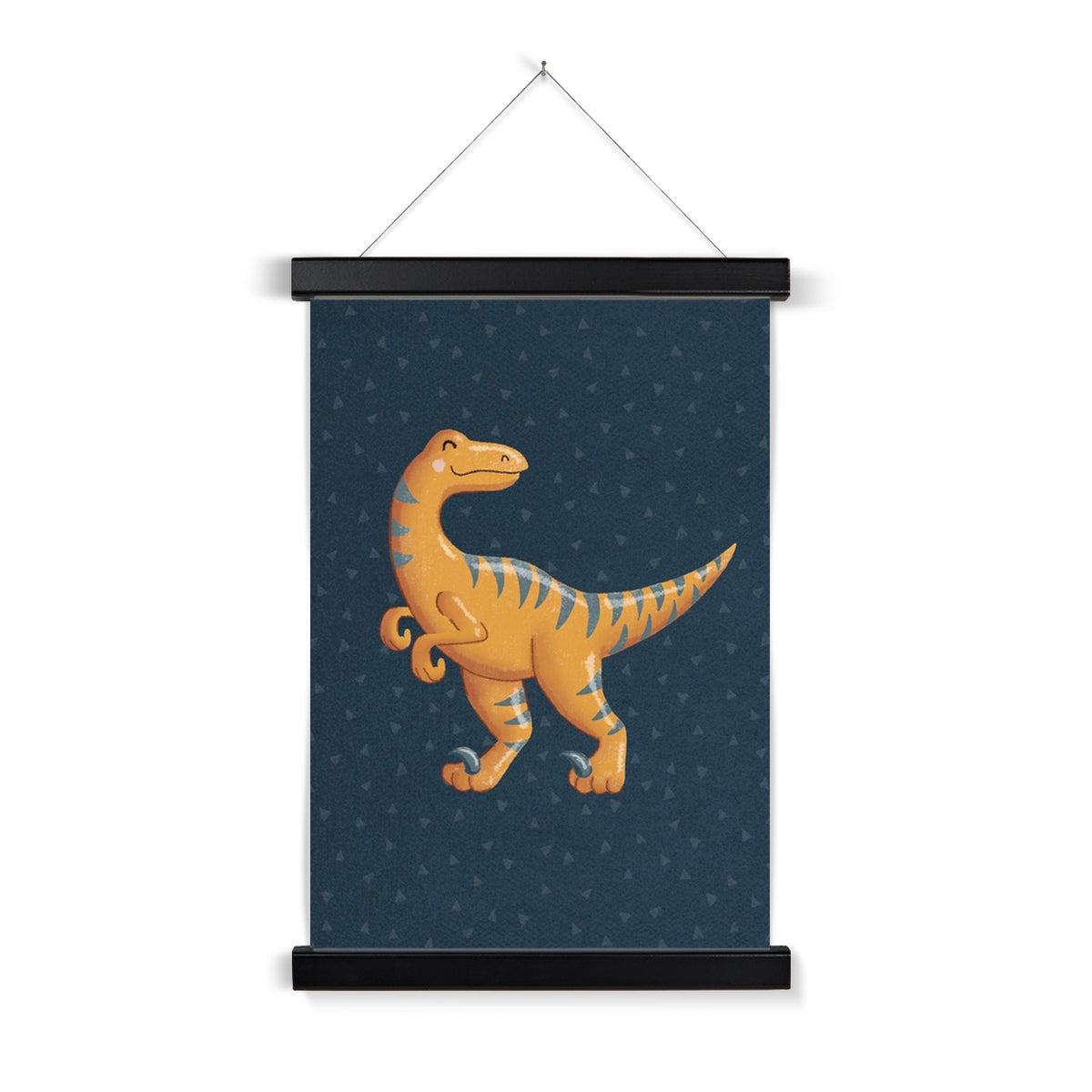 Velociraptor, Fine Art Print with Hanger