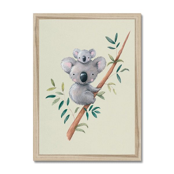 Koala, Framed Print, Green