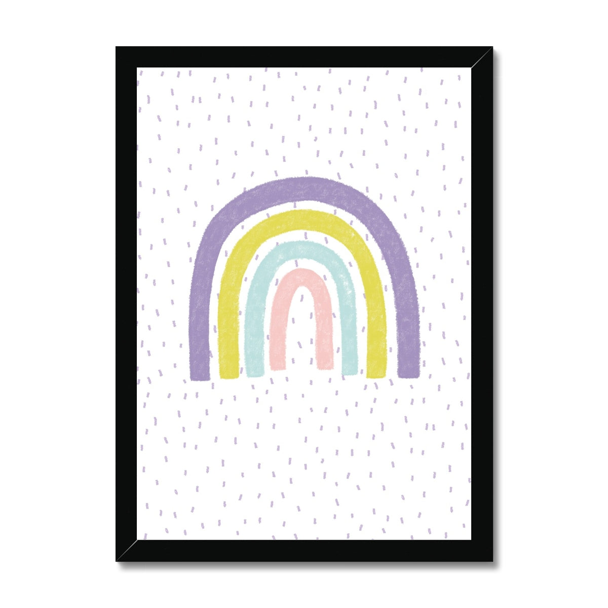 Rainbow, Framed Print, Pastel