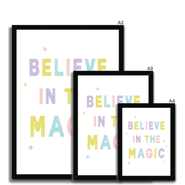 Believe In The Magic, Framed Print, Pastel