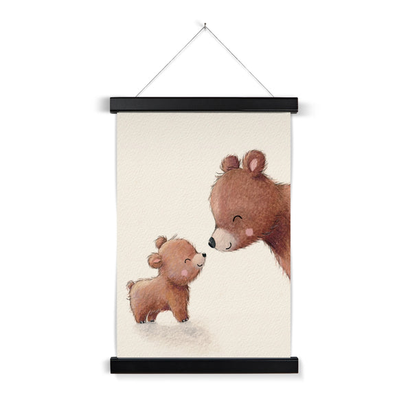 Brown Bears, Fine Art Print with Hanger, Portrait