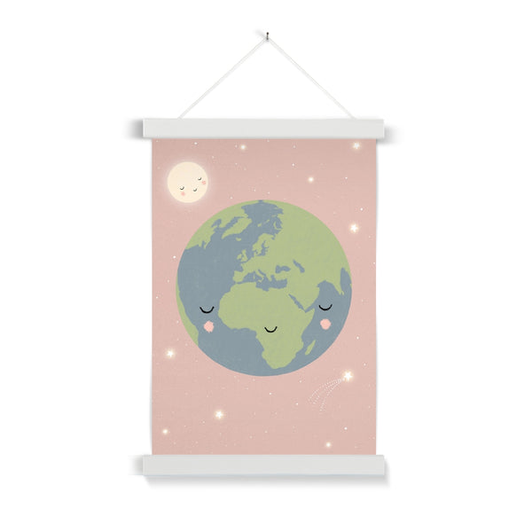 Earth, Fine Art Print with Hanger, Pink