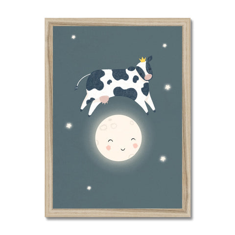 Cow Jumped Over The Moon, Framed Print