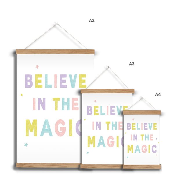 Believe In The Magic, Fine Art Print with Hanger, Pastel