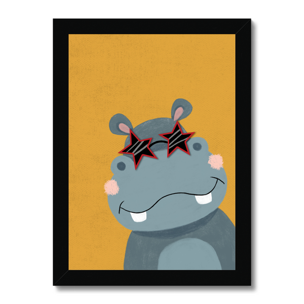 Hippo, Framed Print