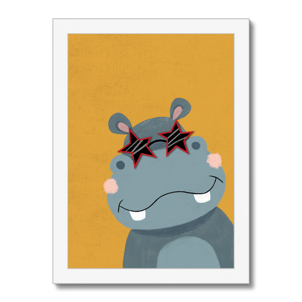 Hippo, Framed Print