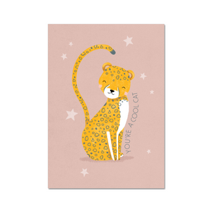 Cheetah, Fine Art Print, Pink